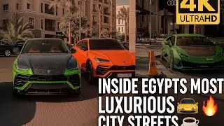 A Walk Through Egypt’s Most Stylish Street | 4K Luxury Cars, Cafés & Lifestyle