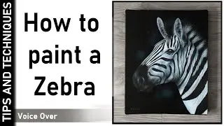HOW TO PAINT A ZEBRA IN ACRYLICS