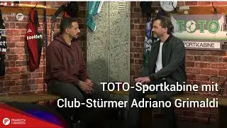 TOTO sports booth with club striker Adriano Grimaldi