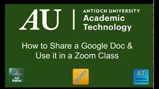 Using Shared Google Docs in Zoom