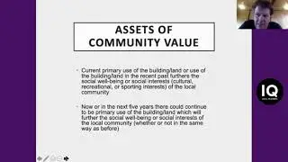 Example of Assets of Community Value