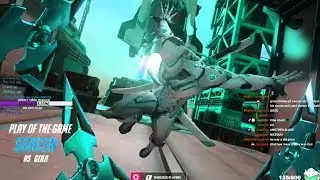 NECROS NEW GENJI IS OP?! POTG! [ OVERWATCH SEASON 19 TOP 500 ]