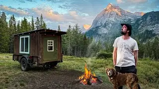 Climbing Cliffs & Trout Fishing the Wild West! Tiny Cabin on Wheels