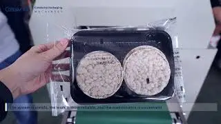 Semi Automatic Biscuits Cookies in Tray Horizontal Flow Wrapping Bag Packaging Machine