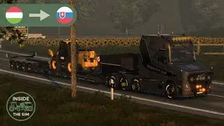 Gorgeous early morning delivery from Hungary to Slovakia | Wheel cam | Open Pipe Sound | ETS2
