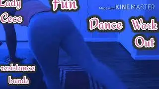 Dance workout resistance band butt lift I did one leg just to show how to do it U can bring leg up