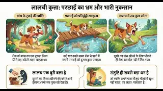 लालची कुत्ता और परछाईं 🐕 | The Greedy Dog Story | Hindi Motivation