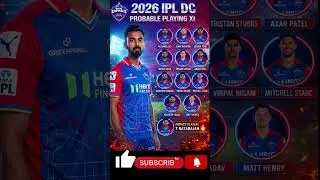 delhi capitals playing 11(2026)🔥ipl 🔥🇮🇳 #delhicapitals #ipl #dc #csk #rcb #sportsyaari #klrahul