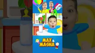 Bottle Milk Feeding Song 🍼 |  Max and Masha songs for kids #shorts #kidsvideo #kidssongs