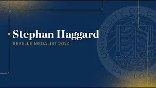 2024 Revelle Medalist: Stephan Haggard
