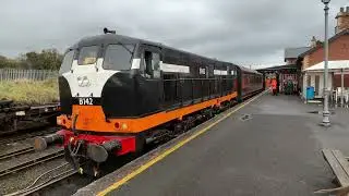 Clag alert!! Diesel B142 gives it some welly at Whitehead Railway Museum 31st January 2026