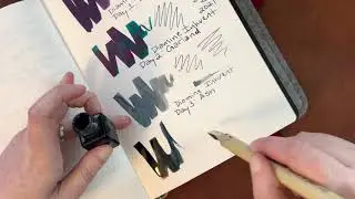 Diamine Inkvent Day 4 Fountain Pen Ink Swatching: Tempest