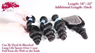 Ali Queen Peruvian Virgin Loose Wave Hair Bundle & Closure Video Review