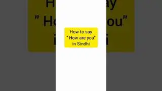 Learn sindhi language