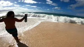 3 bros get pounded on camera by a wet, throbbing ocean