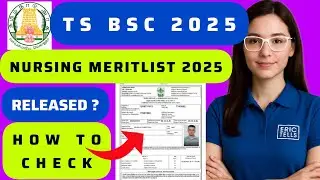 ts bsc nursing merit list 2025 | ts bsc nursing rank list 2025