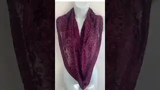 Devore Velvet Loop Shawl, Wedding Shawl, Infinity Circle Handmade Shawl  Etsy /#handmadeseller