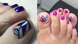 Beautiful designs of toe nail art/gorgeous feet nail colours designs #2022