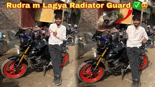 Rudra m lagya aaj Radiator Guard ✅😍||rudra 😍😍mt15 raditor guard installing