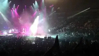 Director Bill Breithaupt reacts to Prince tossing out his guitar. 2-23-11