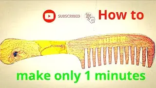 How to make a natural horn hair comb? Fancy and Very interesting