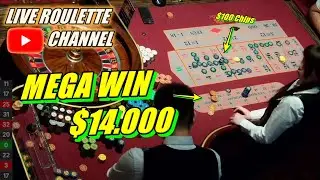 🔴LIVE ROULETTE | 💰 MEGA WIN 💲14.000 In Vegas Casino 🎰 $100 Chips Bets Light Session ✅ 2025-06-01