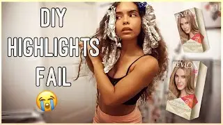 DIY HIGHLIGHTS on CURLY HAIR | Revlon Frost and Glow Kit Using a Highlighting Comb