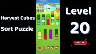 Harvest Cubes Sort Puzzle Level 20 Walkthrough 🌽🧠 | Relaxing Sort Game | Go Answer