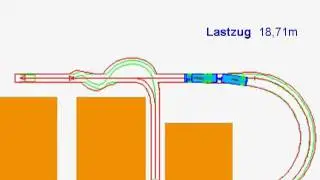 Lastzug Schleppkurve