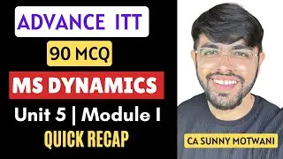 MS Dynamics - 90 Mcq | Advance ITT | Unit 5 Module I | Aicitss