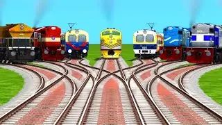 TRAIN VIDEOS INDIAN RAILWAYS CROSSING BY BUMPY GRADIENT RAILROAD TRACKS | Realistic Train Simulator
