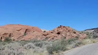 Walking through Snow Canyon