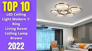 Top 10: Best LED Ceiling Light Modern 7-Ring Living Room Ceiling Lamp Brown 2022