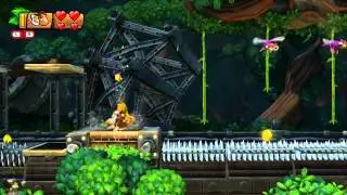 DKC Tropical Freeze - 1-3 Canopy Chaos - All Puzzle and KONG
