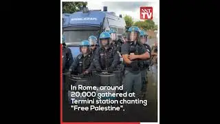 Teargas as Italy rallies for Palestine