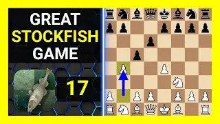 Great Stockfish 17 Chess Game, Sicilian Defense, Wing Gambit, Deferred Variation