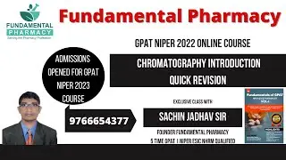 CHROMATOGRAPHY P1||ANALYSIS|| GPAT || NIPER || DRUG INSPECTOR || PHARMACIST EXAMS