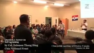 Col. Solomon Thang Ding Questions & Answers to Chin public of Ottawa, Canada Oct13, 2014