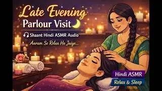 Late Evening Beauty Parlour Visit 🌙 | Hindi Audio ASMR for Relax & Sleep