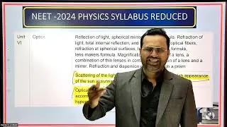 NEET 2024 physics reduced syllabus