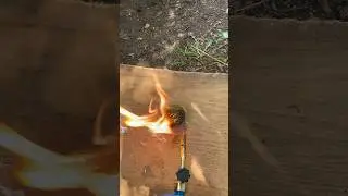 Trying to melt a tennis ball #burn #fire #experiment #shorts