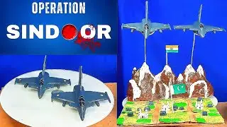 Operation sindoor model making with colouring | Clay model operation sindoor painting | Clay art