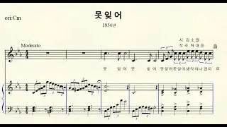 MR  1-19 못잊어 (작곡 하대응  시 김소월) Original C minor 다단조