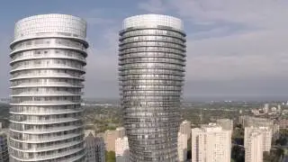 Drone view of Absolute World in Mississauga