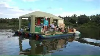 сплав по реке  на плоту Трезвый. Клип.