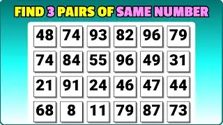 Find the Same Numbers | Dementia Prevention Quiz | Number Search | Find the Odd One Out