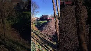GWR 2807 runs round its train at Totnes Riverside (SDR Winter Steam Gala)