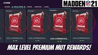 MAX LEVEL PREMIUM MUT REWARDS MADDEN 21! LEVEL 1-46 REWARDS!  600K COINS IN MINUTES