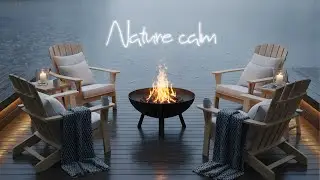 Quiet Evening at the Lake Cabin 🔥 Relaxing Sounds