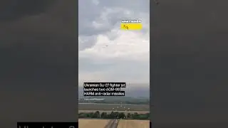 Ukrainian Su-27 Fighter Jet Launches Two AGM-88 HARM Anti-Radar Missiles #warinukraine #aviation